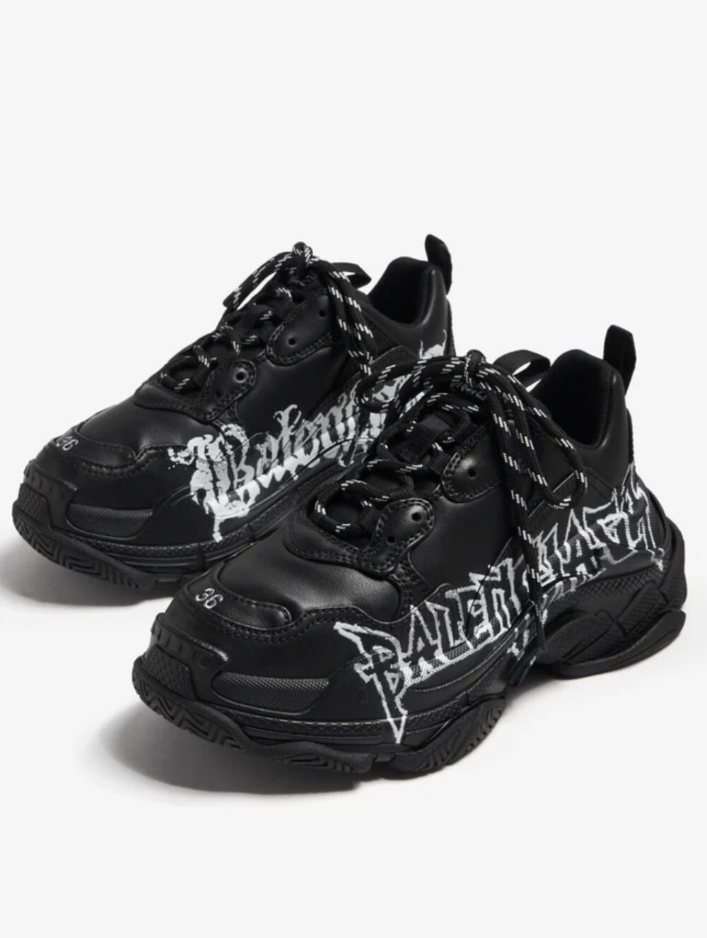 Balenciaga Triple S Black Sneakers Men Us 9 (42) - Picture 3 of 10